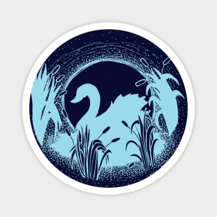 Swimming Underneath the Moonlight T-Shirt Magnet